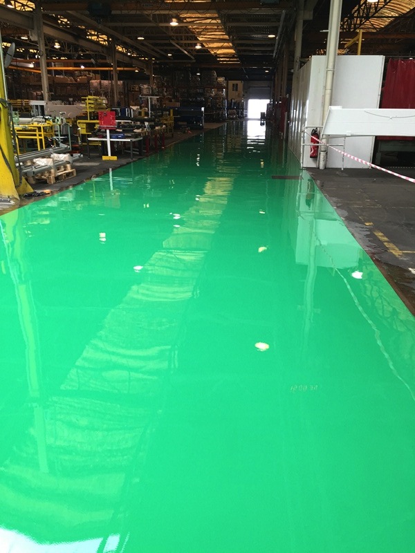 Sol resine epoxy industriel finition brillante 5