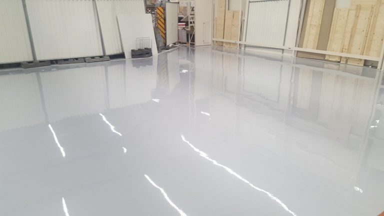 Sol resine epoxy industriel finition brillante